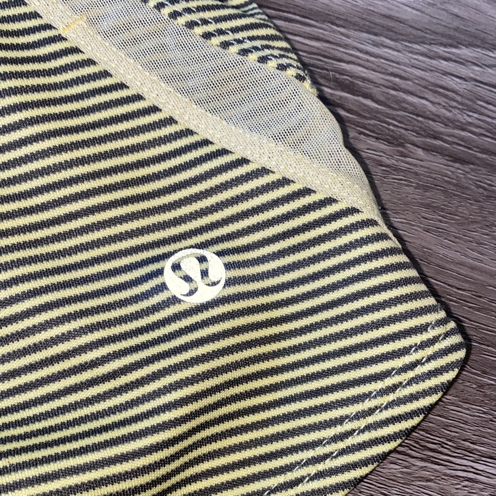 Lululemon Athletica Yellow and Black Striped Tank Top - Picture 3 of 4